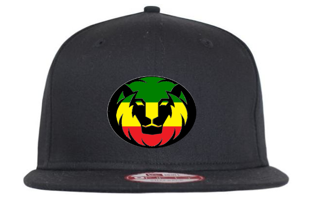Black Reaction classic black New Era Snap Back hat Lion logo
