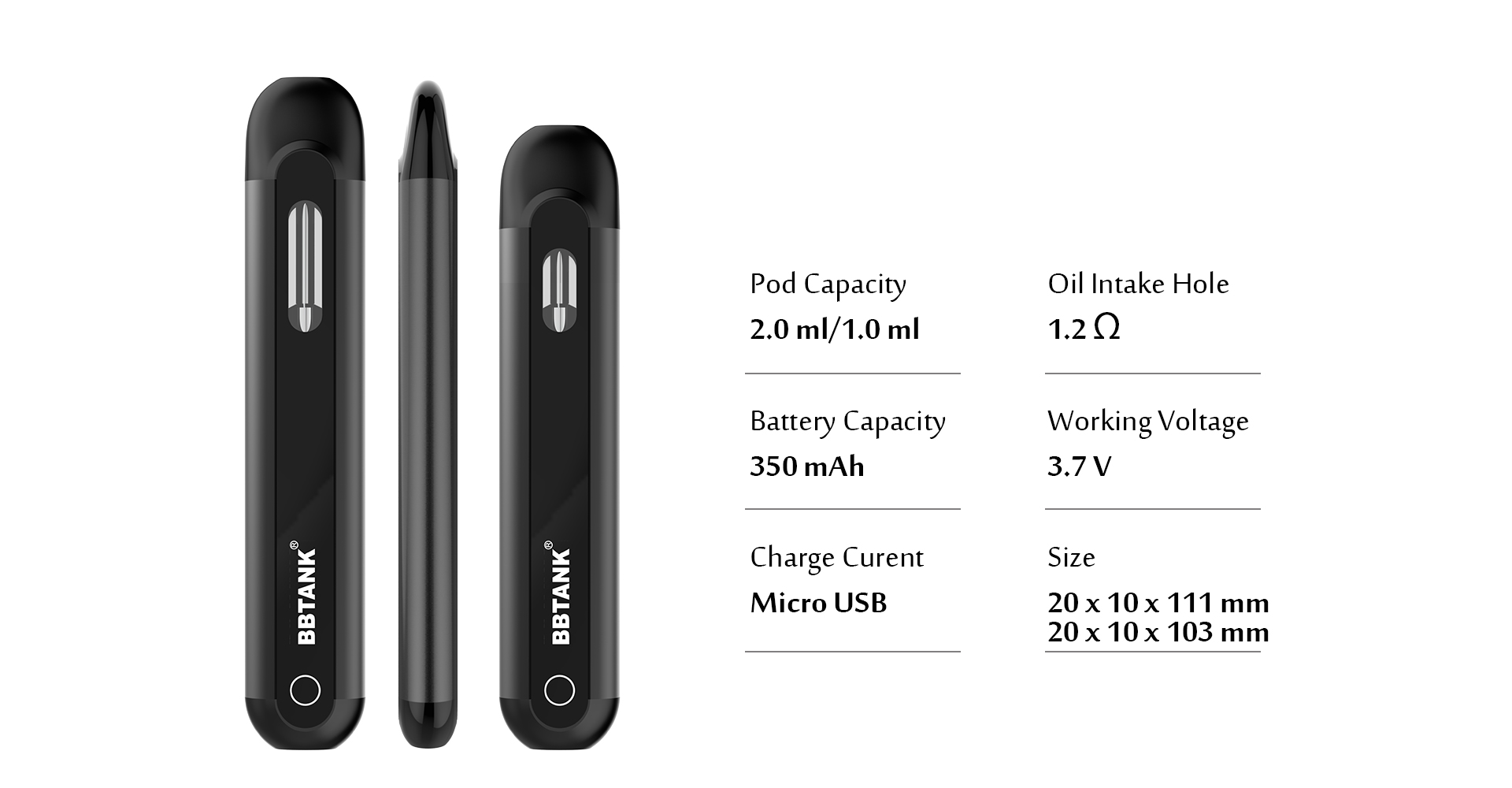 IN POD By BBTANK disposable  vapes for CBD/THC/Hemp oil