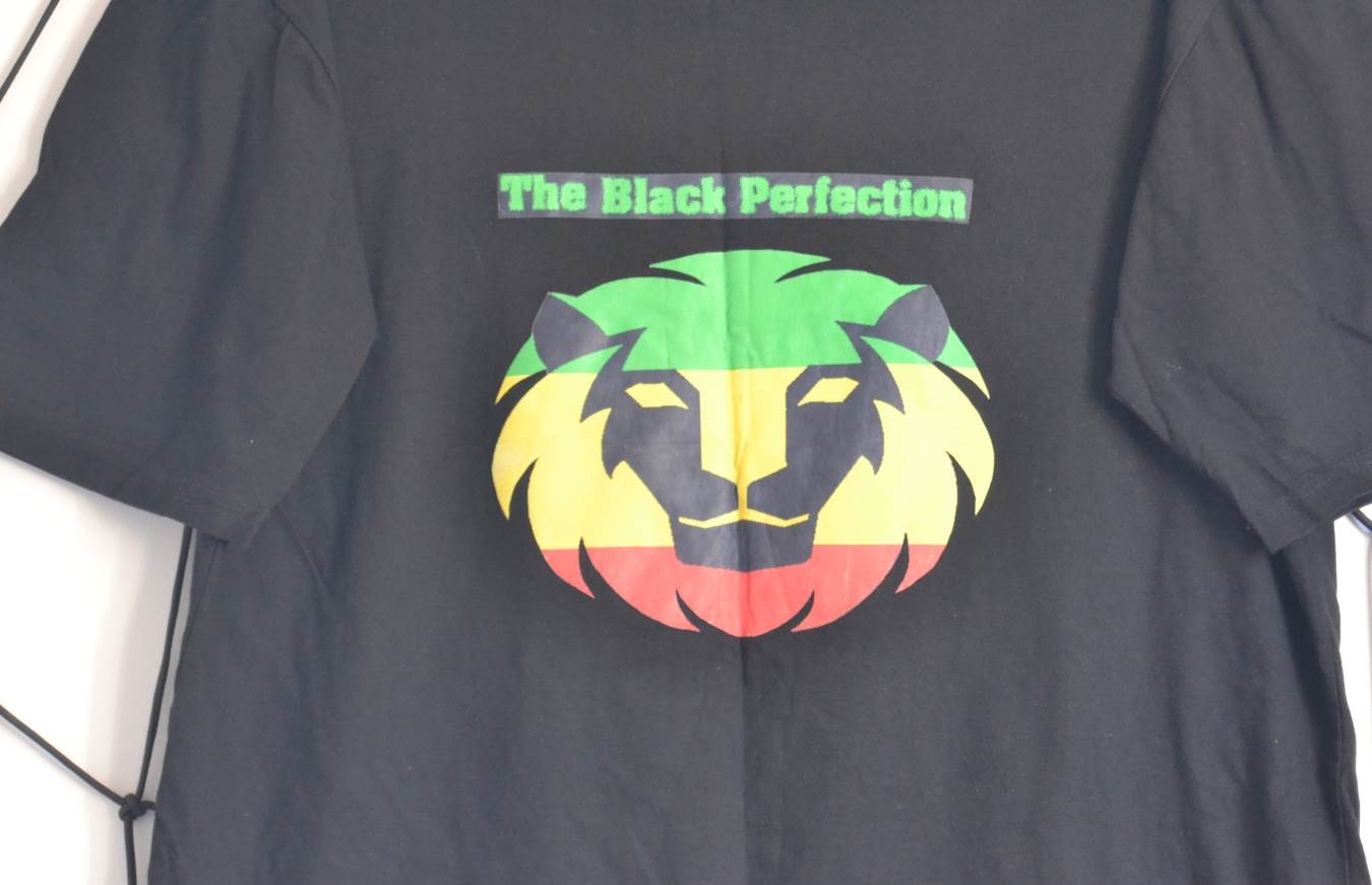 Black Reactrion T shirt Lion logo